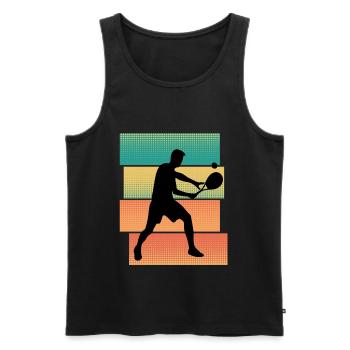 Tennis tennis de tennis cadeau tennis de tennis tournoi de tennis - Débardeur bio Premium Homme - noir - Devant - AI Model Male 178 light (178cm)