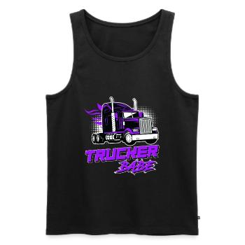 LKW-Fahrerin Trucker Babe Spruch LKW Truck - Männer Premium Bio Tank Top - Schwarz - Vorne - Michal (187cm)