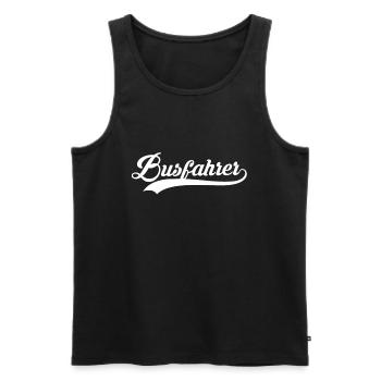 Busfahrer Geschenk Bus Fahrer Schulbus Reisebus - Männer Premium Bio Tank Top - Schwarz - Vorne - Michal (187cm)