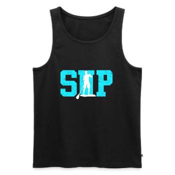 SUP stand up paddle lettrage logo paddle - Débardeur bio Premium Homme - noir - Devant - Michal (187cm)