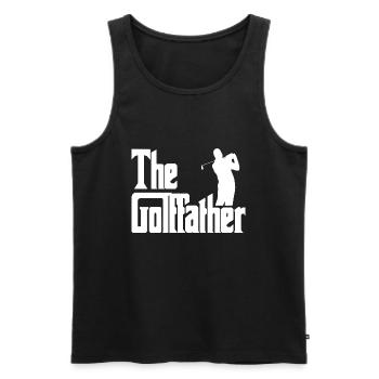 Le Golffather Golfer sort golfeur - Débardeur bio Premium Homme - noir - Devant - Michal (187cm)