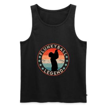 Lustiges Trinkspiel Flunkyball Legende Vintage - Männer Premium Bio Tank Top - Schwarz - Vorne - AI Model Male 178 light (178cm)