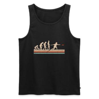 Discgolf und Ultimate Frisbee Geschenk Vintage - Männer Premium Bio Tank Top - Schwarz - Vorne - AI Model Male 178 light (178cm)