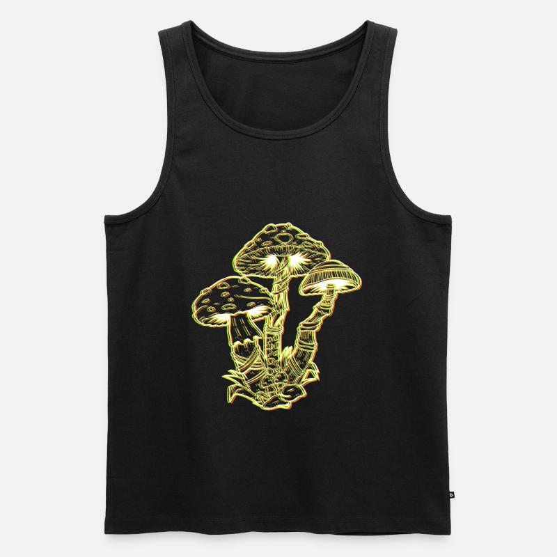 LSD Party Drogen Pilze Acid - Männer Premium Bio Tank Top - Schwarz