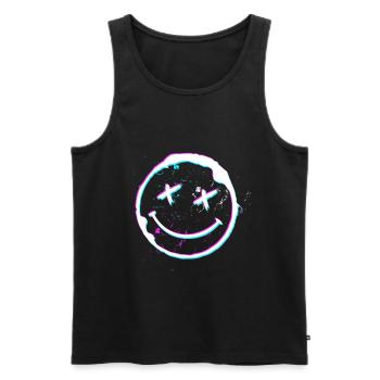 Techno Musique Psy Trance Acid Hardtekk - Débardeur bio Premium Homme - noir - Devant - AI Model Male 178 light (178cm)