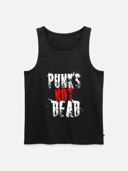 Punk is not Dead Punks Rock Punker Rockmusik - Männer Premium Bio Tank Top - Schwarz