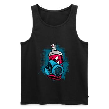 Spraydose Lackierer Kunst Graffiti - Männer Premium Bio Tank Top - Schwarz - Vorne - AI Model Male 178 light (178cm)