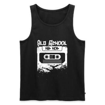 Old School Hip Hop 90 Rap Rap Musique - Débardeur bio Premium Homme - noir - Devant - AI Model Male 178 light (178cm)