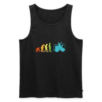Musikband Schlagzeuger Evolution Drumsticks - Männer Premium Bio Tank Top - Schwarz - Vorne - Michal (187cm)