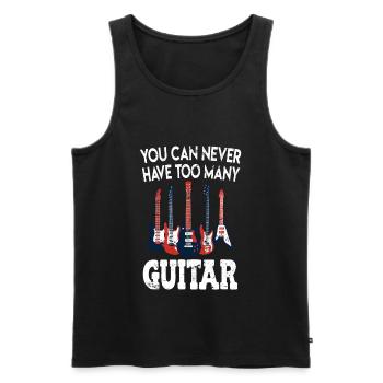 Musique guitare guitariste - Débardeur bio Premium Homme - noir - Devant - Michal (187cm)