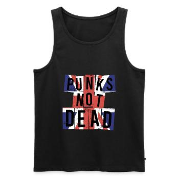 Rocker Rock Music Saying Punk is not Dead Punk Rock - Men's Premium Organic Tank Top - black - Front - Michal (187cm)
