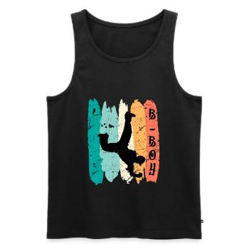 B-Boy Breakdancer Street Art Urban Danse Hip Hop - Débardeur bio Premium Homme - noir - Devant - AI Model Male 178 light (178cm)