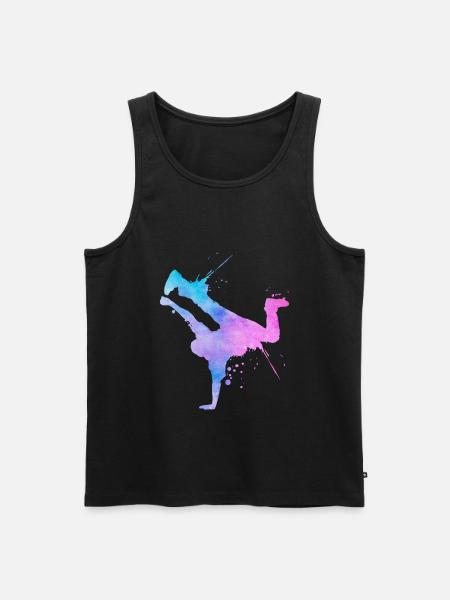 Street Art Breakdancer moderne abstrakt kunst - Herre Premium økologisk tanktop - sort