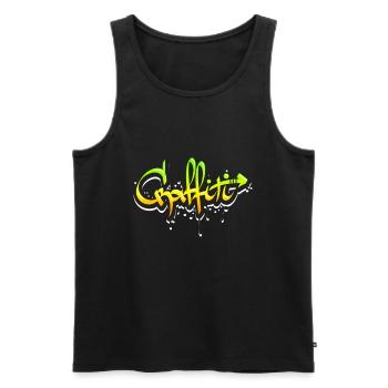 graffiti - Men's Premium Organic Tank Top - black - Front - AI Model Male 178 light (178cm)