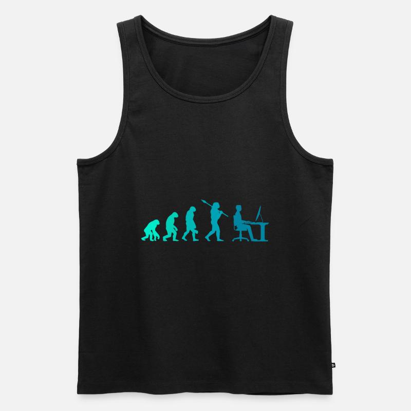Programmeur Evolution Bureau bureau cadeau - Débardeur bio Premium Homme - noir