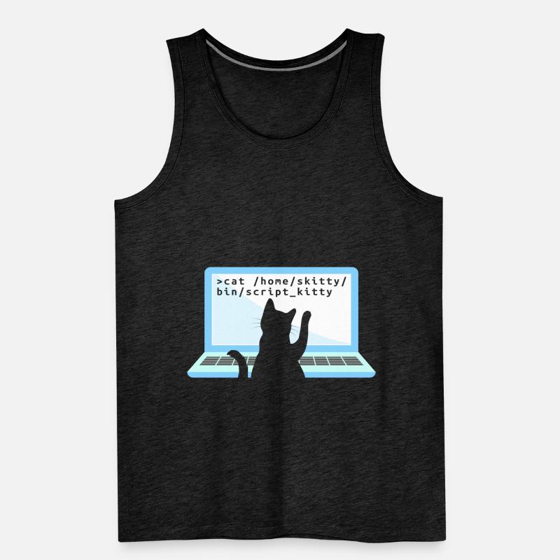 Katze als Programmierer Coder Katzenbesitzer Männer Premium Bio Tank Top