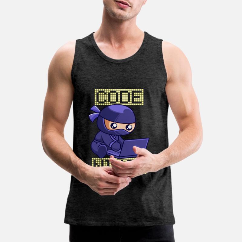 Code Ninja Coder Sofware développeur programmeur Débardeur bio Premium Homme