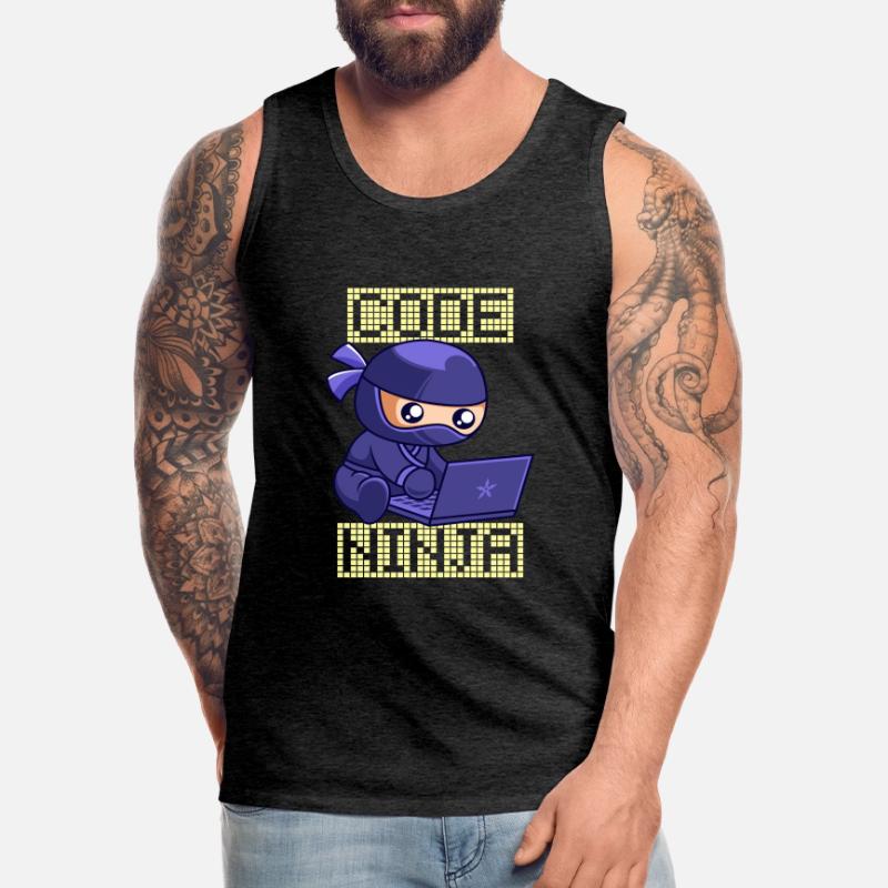 Code Ninja Coder Sofware développeur programmeur Débardeur bio Premium Homme
