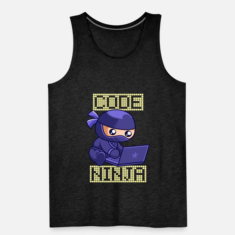 Code Ninja Coder Sofware développeur programmeur Débardeur bio Premium Homme