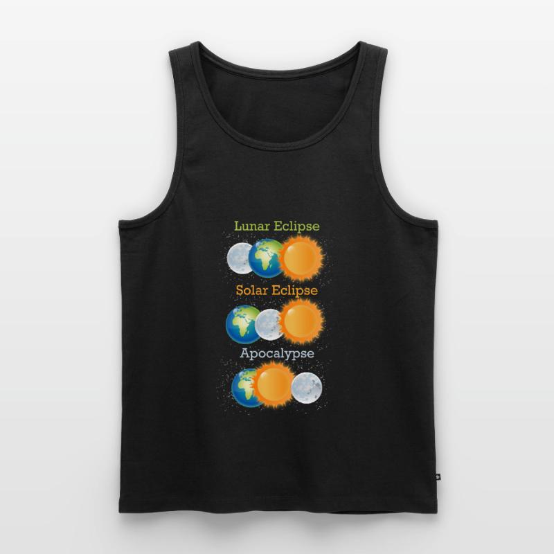Lunar Eclipse Solar Eclipse Apocalypse Men's Premium Organic Tank Top