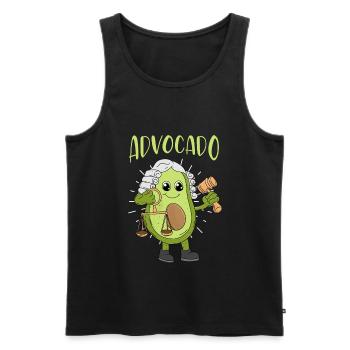 Law Avocado Advocado Lawyers Gift Student - Men's Premium Organic Tank Top - black - Front - Michal (187cm)