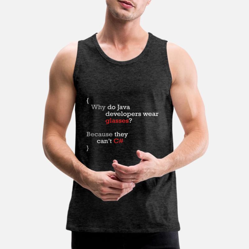 C# Programmierer Witz Code Coder C Sharp Männer Premium Bio Tank Top