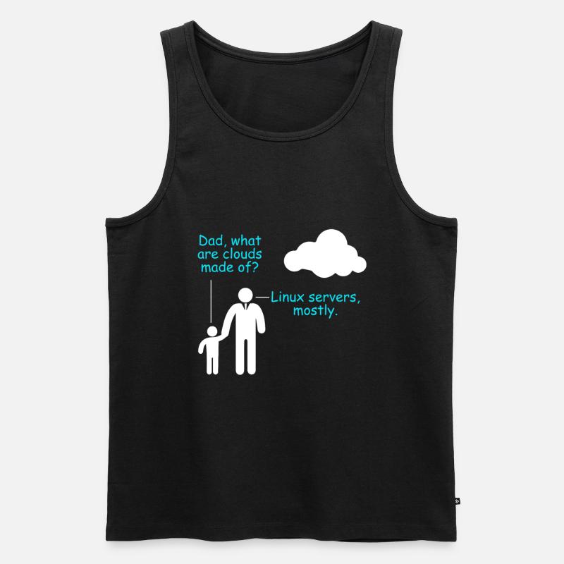 Coder Software Developer Witz Cloud Linux Server - Men's Premium Organic Tank Top - black