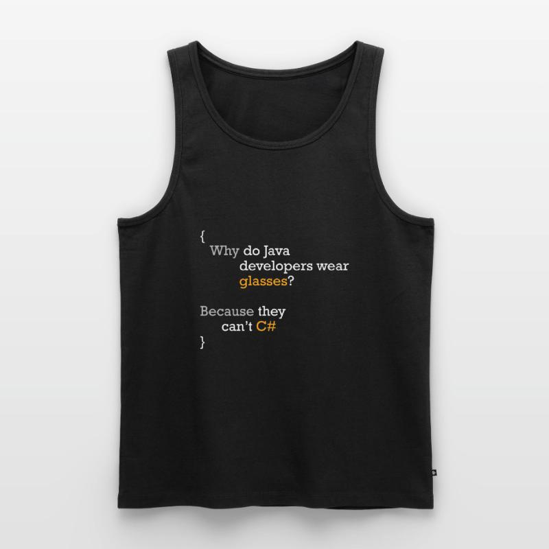 C# Code blague programmeur Hacker C Sharp Coder Débardeur bio Premium Homme