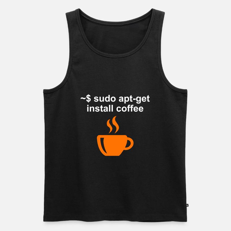 Programmierer Kaffee Kaffeetrinker Informatiker - Männer Premium Bio Tank Top - Schwarz