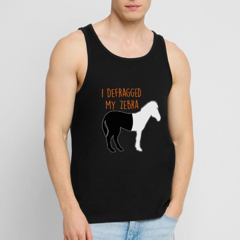 Defragmentiertes Zebra Informatiker Witz Coder Männer Premium Bio Tank Top