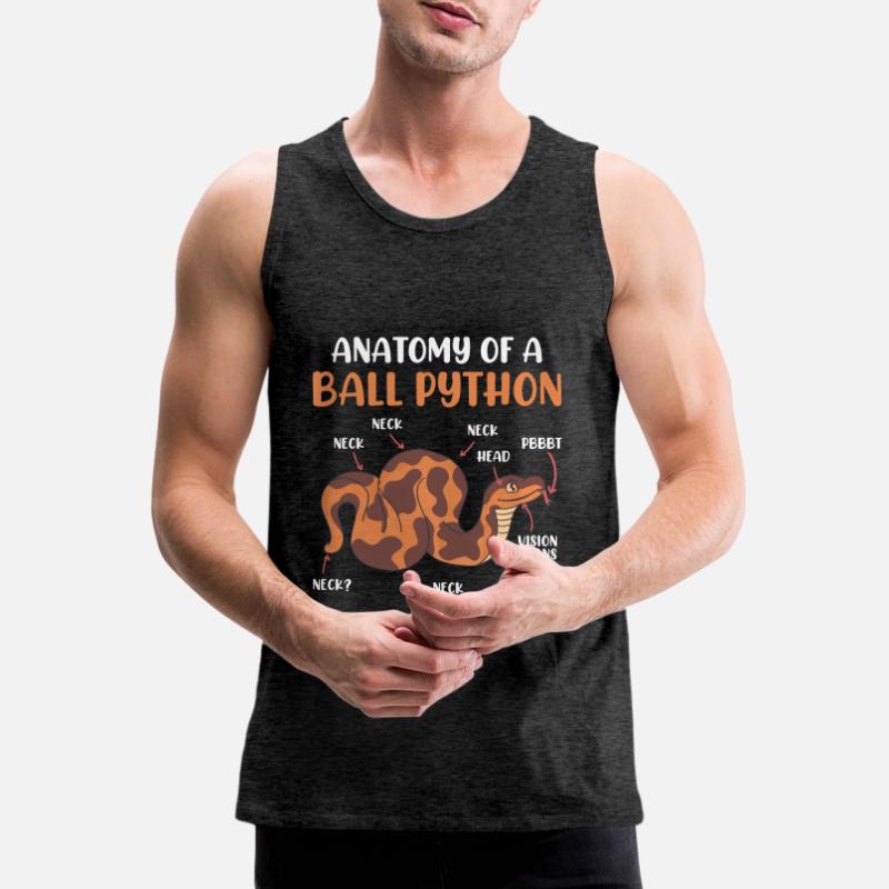 Schlangen Anotomie einer Königspython Ball Python Männer Premium Bio Tank Top