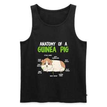 Anatomie eines Meerschweinchen Meerschwein - Männer Premium Bio Tank Top - Schwarz - Vorne - Michal (187cm)