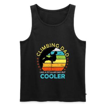 Kletter Boulder Papa Spruch Männer - Männer Premium Bio Tank Top - Schwarz - Vorne - AI Model Male 178 light (178cm)
