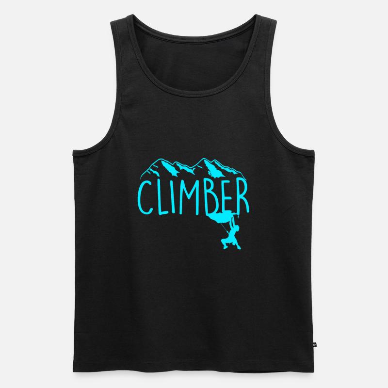 Felsklettern Klettern Kletterer - Männer Premium Bio Tank Top - Schwarz