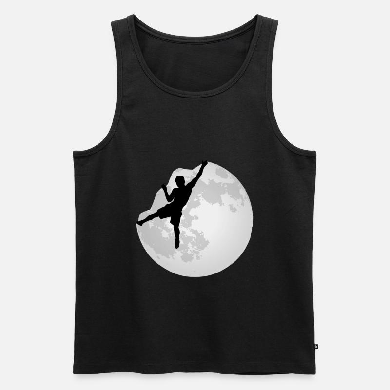Boulder Freiklettern Klettern Klettersport - Männer Premium Bio Tank Top - Schwarz