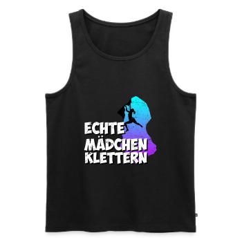 Echte Mädchen Klettern - Männer Premium Bio Tank Top - Schwarz - Vorne - Michal (187cm)
