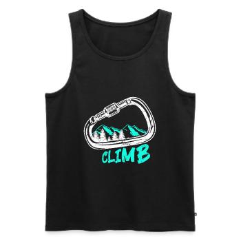 Climbing Climbing Rock climbing Free climbing - Men's Premium Organic Tank Top - black - Front - AI Model Male 178 light (178cm)
