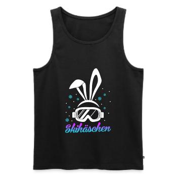 Ski Bunnies Apres-Ski Women Ski Saying Ski Goggles - Men's Premium Organic Tank Top - black - Front - AI Model Male 178 light (178cm)