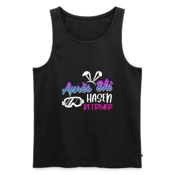 Apres Ski Spruch Apres Ski Hasen Betreuer - Männer Premium Bio Tank Top - Schwarz - Vorne - AI Model Male 178 light (178cm)