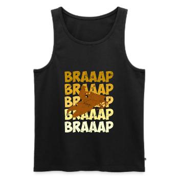 Motorschlitten Schneemotorrad Braaap Snowmobil - Männer Premium Bio Tank Top - Schwarz - Vorne - AI Model Male 178 light (178cm)