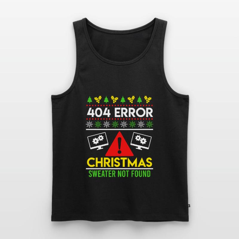 404 Error Ugly Chritsmas Coder Coder Coder Débardeur bio Premium Homme