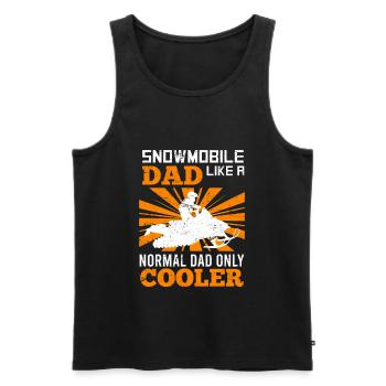 Motoneigistes Père Snowmobil papa motoneige - Débardeur bio Premium Homme - noir - Devant - AI Model Male 178 light (178cm)