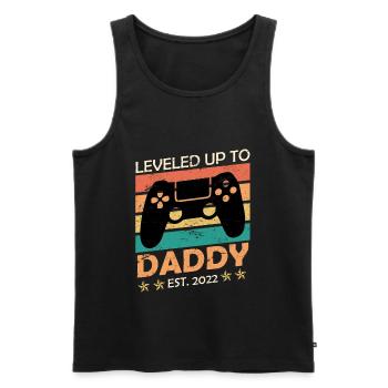 Werdender Vater 2022 Gaming Dad Papa 2022 - Männer Premium Bio Tank Top - Schwarz - Vorne - AI Model Male 178 light (178cm)