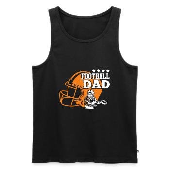 Football Papa Football Papa Papa Hommes - Débardeur bio Premium Homme - noir - Devant - Michal (187cm)