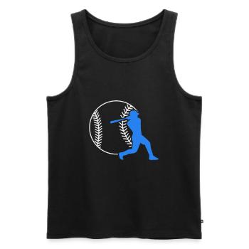 Baseballer Baseballschläger Baseball - Männer Premium Bio Tank Top - Schwarz - Vorne - AI Model Male 178 light (178cm)