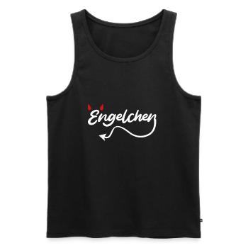 Engel oder Teufel Engelchen Teufelchen - Männer Premium Bio Tank Top - Schwarz - Vorne - AI Model Male 178 light (178cm)