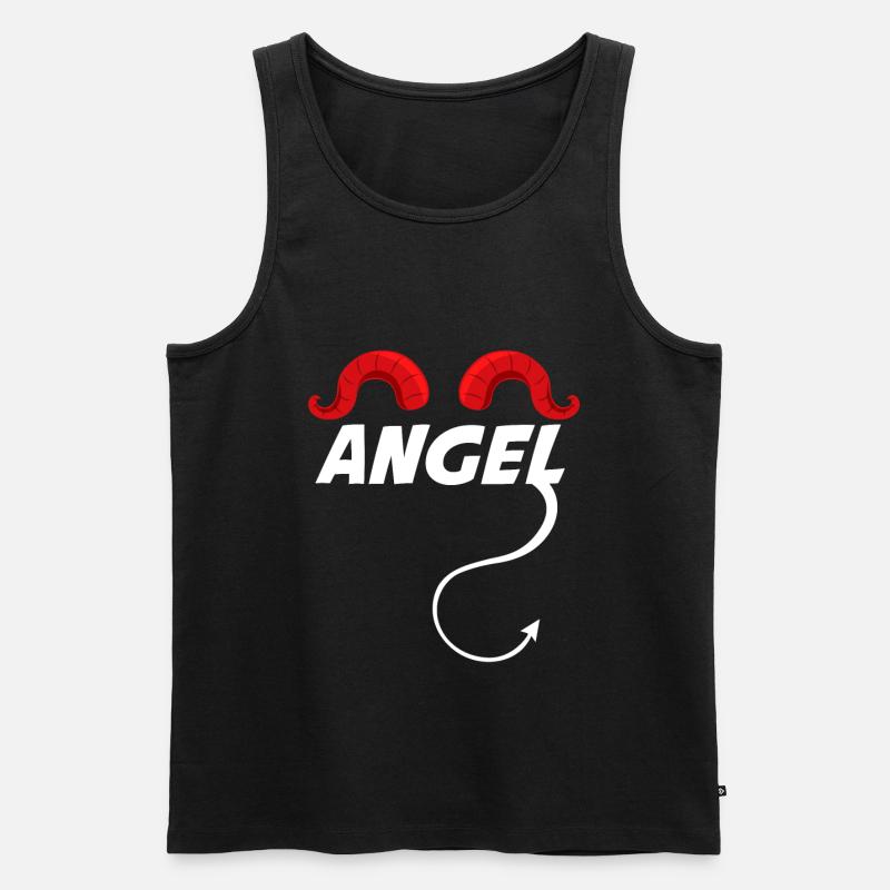 Angel Devil Angel Devil - Men's Premium Organic Tank Top - black