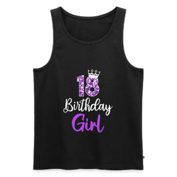 18 ans Fille 18 Anniversaire Fille 18e anniversaire - Débardeur bio Premium Homme - noir - Devant - Michal (187cm)