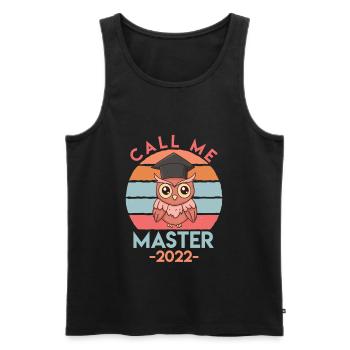 Master 2022 Master's Degree - Men's Premium Organic Tank Top - black - Front - AI Model Male 178 light (178cm)