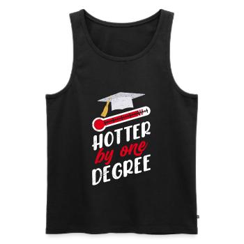 Hotter by one Degree Master Bachelor Abschluss - Männer Premium Bio Tank Top - Schwarz - Vorne - Michal (187cm)